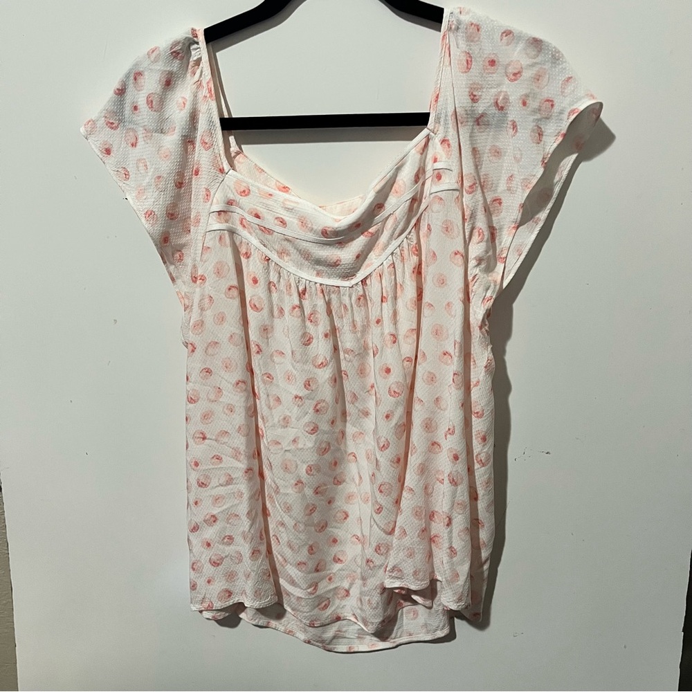 LOFT Pink and White Blouse Elegant Design